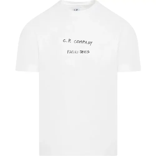 Logo T-Shirt Crew Neck Short Sleeve , male, Sizes: M, S, XL - C.P. Company - Modalova