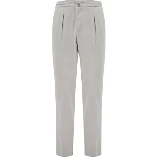 Casual Style Hose mit Verstellbarem Bund , Herren, Größe: W35 - Kiton - Modalova