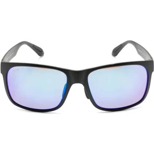 Schwarze Sonnenbrille für den täglichen Gebrauch , unisex, Größe: 59 MM - Maui Jim - Modalova