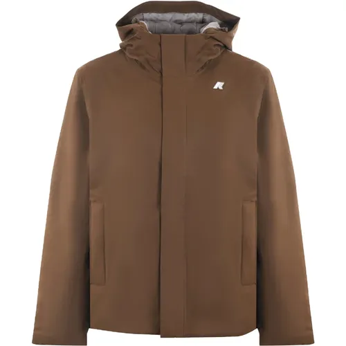 Braune Regenjacke , Herren, Größe: M - K-way - Modalova