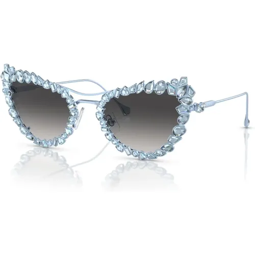 Sunglasses, female, , Size: 56 MM /Grey Shaded Sunglasses SK 7011 - Swarovski - Modalova