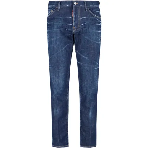 Slim Fit Denim Jeans für Herren , Herren, Größe: L - Dsquared2 - Modalova