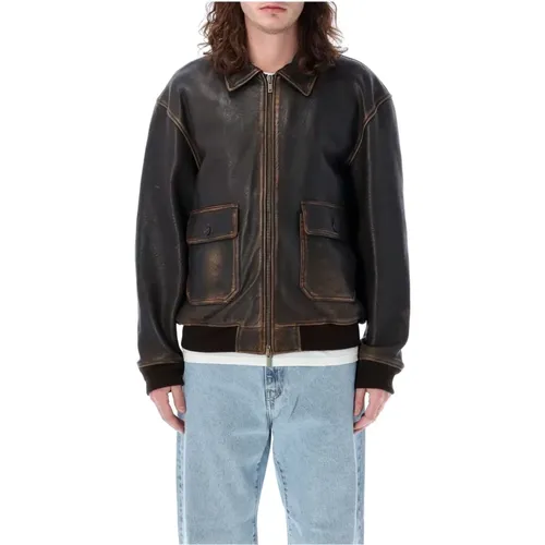 Leather Jacket , male, Sizes: M, L, XL - Golden Goose - Modalova