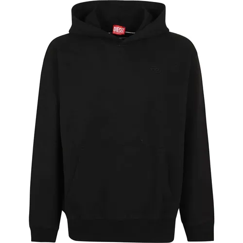 Schwarzer Sweatshirt Aw24 Oval D Stickerei , Herren, Größe: XL - Diesel - Modalova