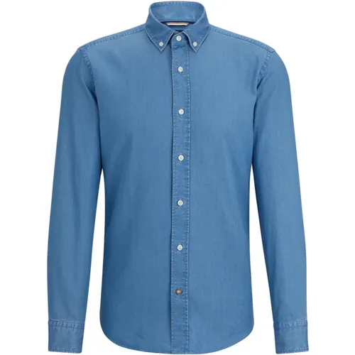 Denim Casual Fit Shirt , male, Sizes: M, 3XL, 2XL, XL - Hugo Boss - Modalova