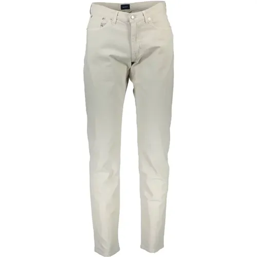 Chinos, male, , Size: W34 Cotton Jeans Pant, 5-Pocket Trousers - Gant - Modalova