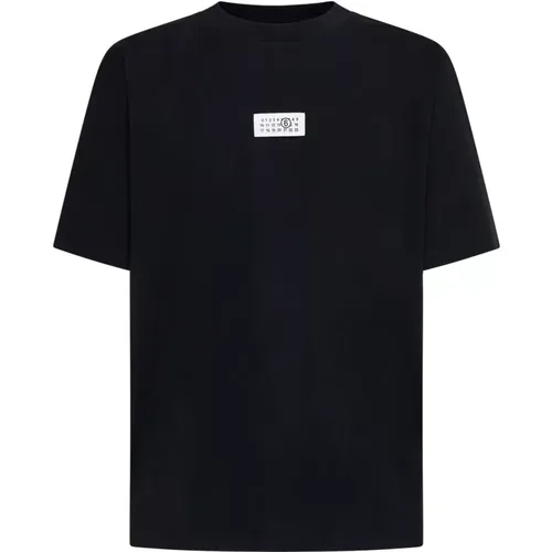 Schwarze T-Shirts und Polos , Herren, Größe: S - MM6 Maison Margiela - Modalova