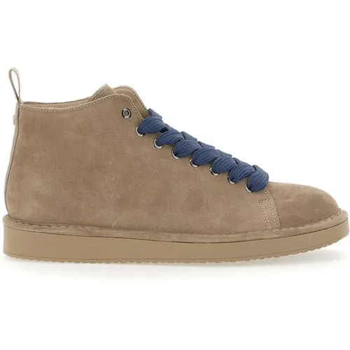 Sneakers, male, , Size: 7 US Suede Ankle Boots with Blue Laces - Panchic - Modalova