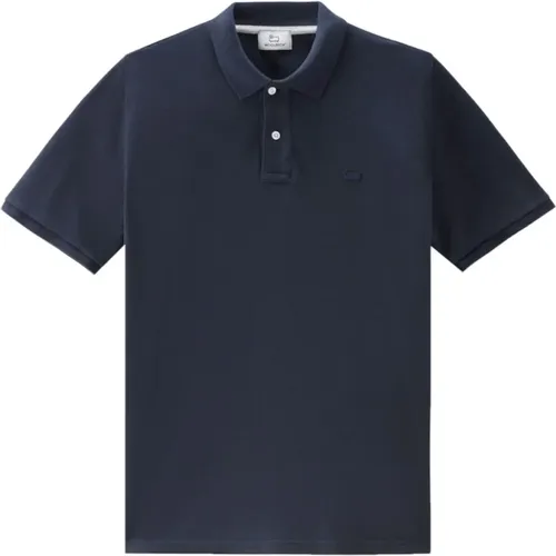 Midnight Baumwollpolo , Herren, Größe: L - Woolrich - Modalova