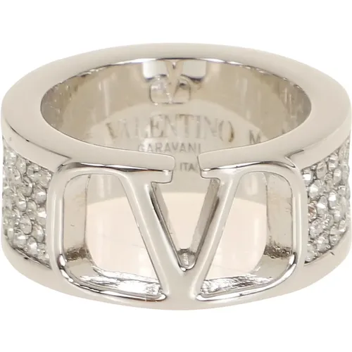 Rings, female, , Size: 52 MM Swarovski Crystal Vlogo Signature Ring - Valentino Garavani - Modalova