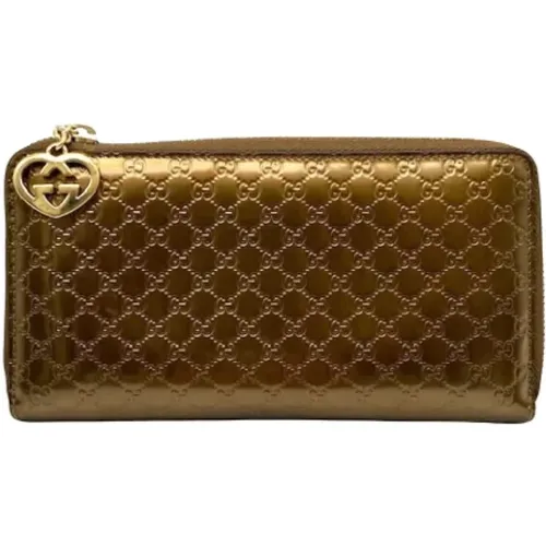 Pre-owned Wallets, female, , Size: ONE SIZE Pre-owned Leather wallets - Gucci Vintage - Modalova