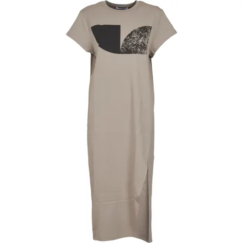 Langes bedrucktes Kleid in Grau , Damen, Größe: XS - IRO - Modalova