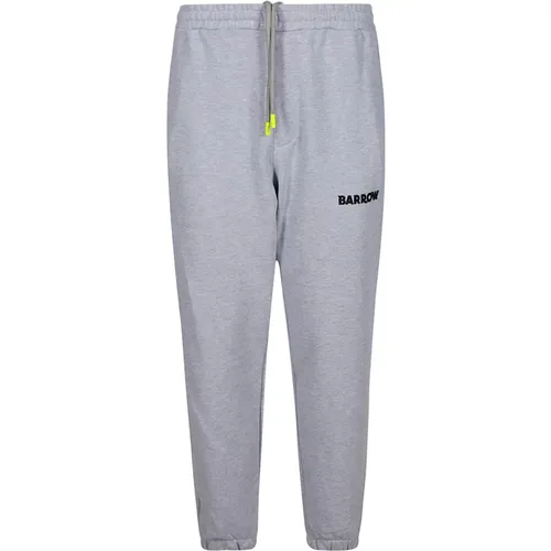 Sweatpants, male, , Size: M Cotton Sweatpants with Elastic Waistband - Barrow - Modalova