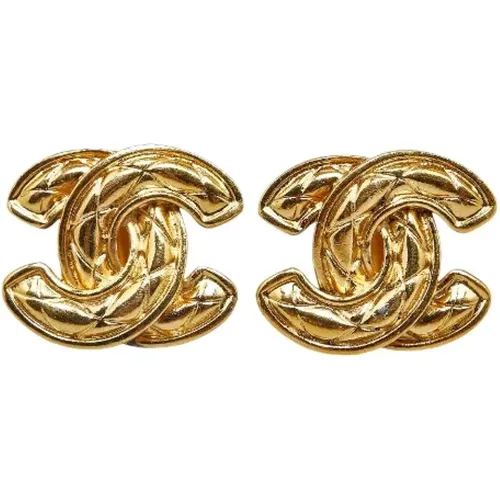 Pre-owned Jewellery, female, , Size: ONE SIZE Pre-owned Metal earrings - Chanel Vintage - Modalova