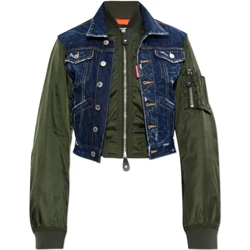 Denim Jackets, female, , Size: M Jeans Jacket - Dsquared2 - Modalova