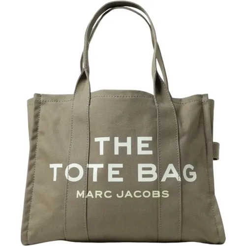 Tote Bags, female, , Size: ONE SIZE Canvas Tote Bag with Jacquard Logo - Marc Jacobs - Modalova