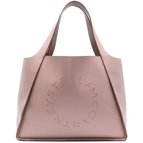 Rose Faux Leather Perforated Logo Bag , female, Sizes: ONE SIZE - Stella Mccartney - Modalova