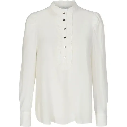 Feminine Off- Blouse with Ruffle Details , female, Sizes: XL, L, S, 2XL - Freequent - Modalova