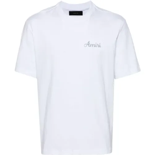 T-Shirt mit Grafischem Druck und Rundhalsausschnitt , Herren, Größe: 2XL - Amiri - Modalova
