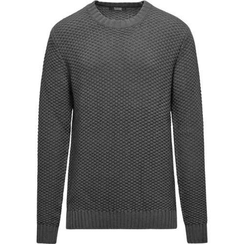 Cotton-Wool Blend Round Neck Pullover , male, Sizes: M, 3XL, 2XL, S, XL, L - BomBoogie - Modalova