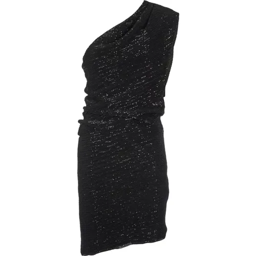 Schwarzes One-Shoulder Kleid , Damen, Größe: XS - IRO - Modalova