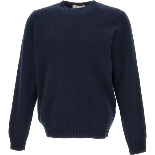 Merinowolle Kaschmir Pullover Navy Blau - Filippo De Laurentiis - Modalova