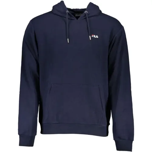 Hoodies, male, , Size: M Hooded Cotton Blend Sweatshirt - Fila - Modalova