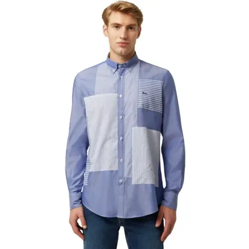 Stilvolles blaues Herrenhemd , Herren, Größe: L - Harmont & Blaine - Modalova