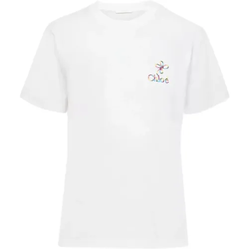 Chloè T-shirts and Polos , female, Sizes: M, S - Chloé - Modalova