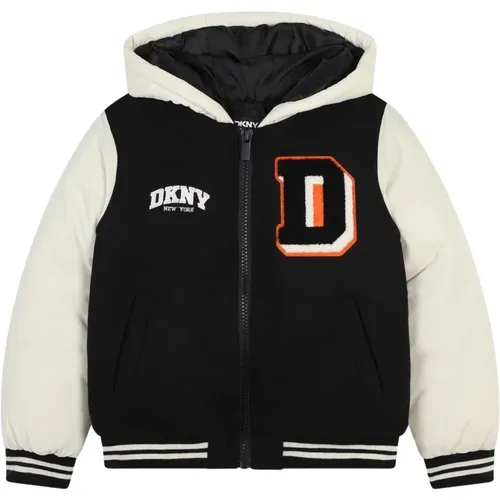 Kapuzen College Style Wolljacke - DKNY - Modalova