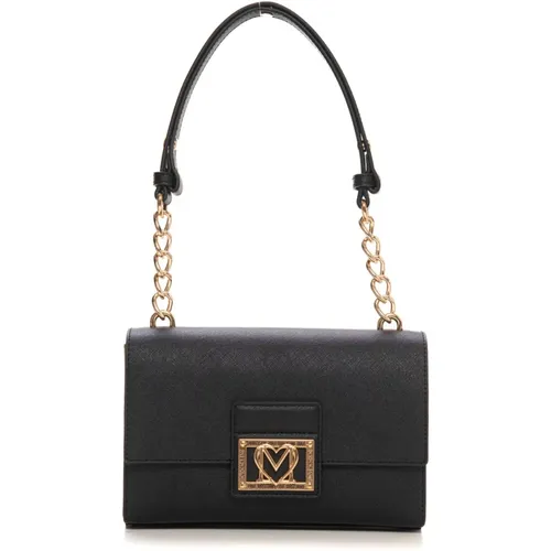 Stylish Shoulder Bag with Concealed Placket , female, Sizes: ONE SIZE - Love Moschino - Modalova