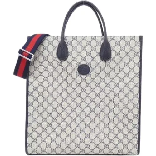 Pre-owned Tote Bags, female, , Size: ONE SIZE Pre-owned Canvas Tote Bag - Gucci Vintage - Modalova