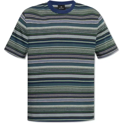 T-Shirts, male, , Size: M T-shirt with striped pattern - PS By Paul Smith - Modalova