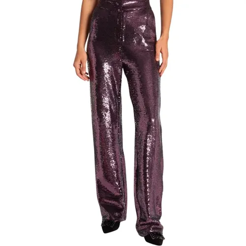 Sequined straight trousers , female, Sizes: M, L, S - Alma en Pena - Modalova