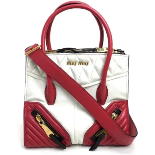 Pre-owned Leather handbags , female, Sizes: ONE SIZE - Miu Miu Pre-owned - Modalova