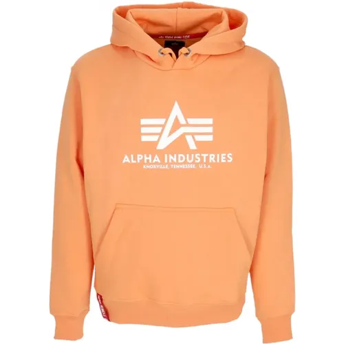 Hoodies, male, , Size: M Basic Hoodie Tangerine Streetwear - alpha industries - Modalova