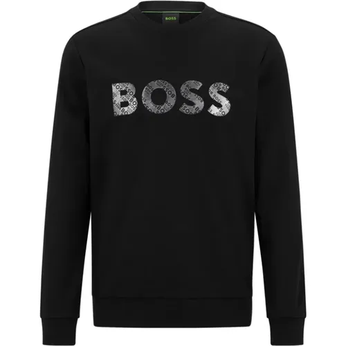 Spiegeleffekt Casual Sweatshirt , Herren, Größe: S - Hugo Boss - Modalova