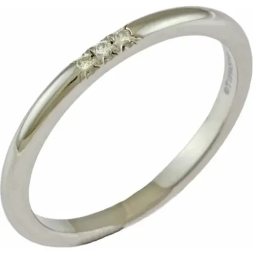 Pre-owned Jewellery, female, , Size: ONE SIZE Pre-owned Platinum rings - Tiffany & Co. Pre-owned - Modalova