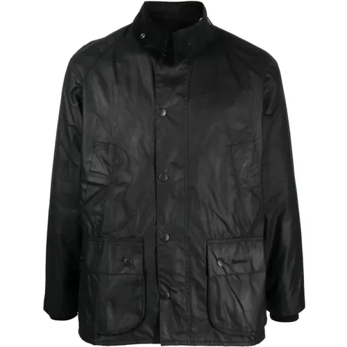 Schwarze Bedale Wachsjacke , Herren, Größe: 2XL - Barbour - Modalova