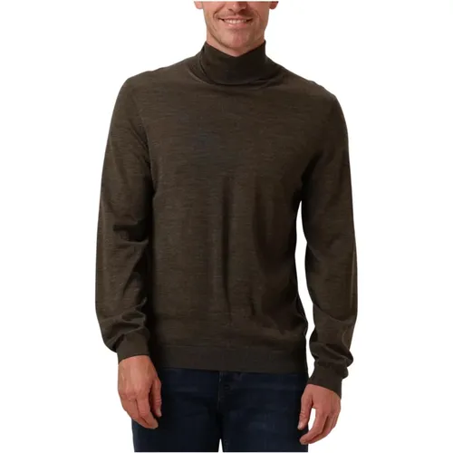 Brauner Rollkragenpullover Musso-p , Herren, Größe: 3XL - Hugo Boss - Modalova