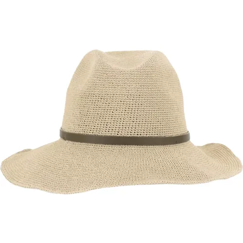 Hats, female, , Size: 56 CM Paper Hat with Leather Strap Charm - Catarzi 1910 - Modalova