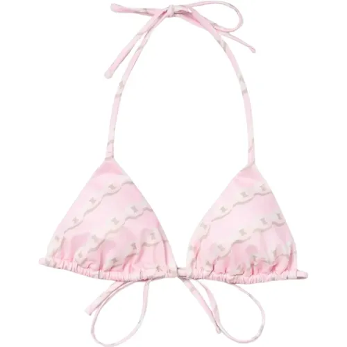 Bikinis, female, , Size: M Chain Print Bikini Top - Versace - Modalova