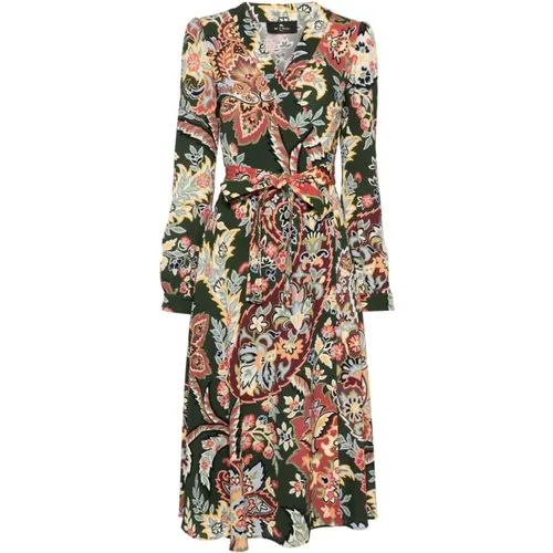 Floral Paisley Print Midi Dress , female, Sizes: M - ETRO - Modalova