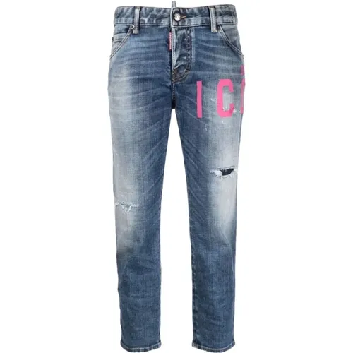 Cool Girl Skinny Jeans Blau - Dsquared2 - Modalova