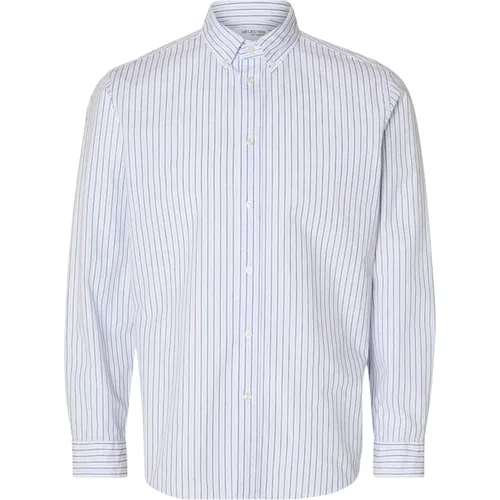 Elegantes Button-Down Hemd , Herren, Größe: S - Selected Homme - Modalova