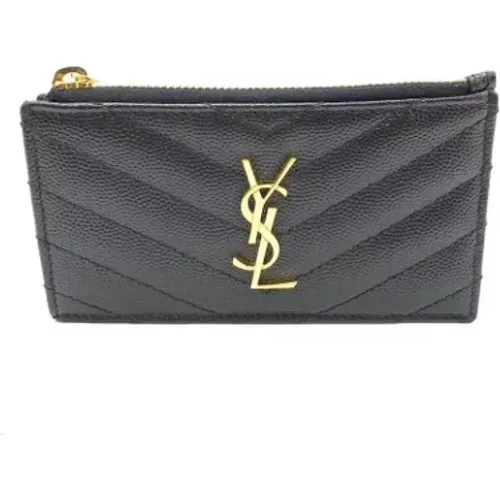 Pre-owned Wallets, female, , Size: ONE SIZE Pre-owned Leather wallets - Yves Saint Laurent Vintage - Modalova