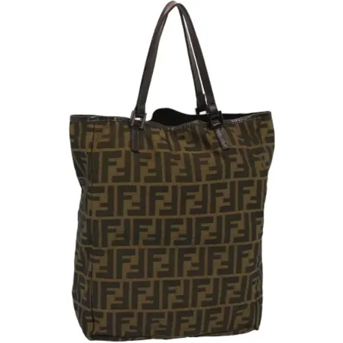 Pre-owned Tote Bags, female, , Size: ONE SIZE Pre-owned Canvas handbags - Fendi Vintage - Modalova