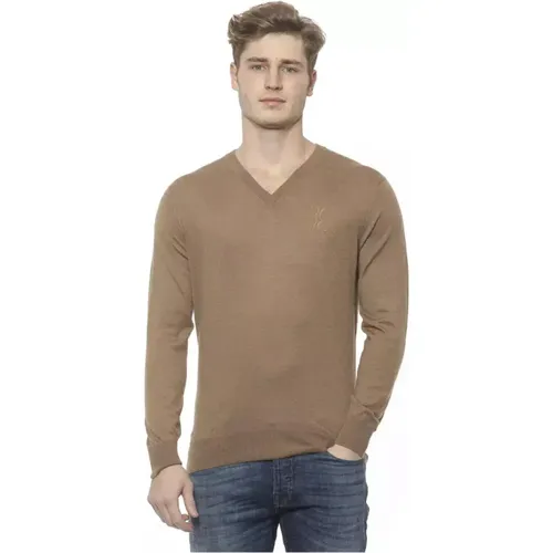 Luxuriöser Bestickter Cashmere V-Ausschnitt Pullover , Herren, Größe: XL - Billionaire - Modalova
