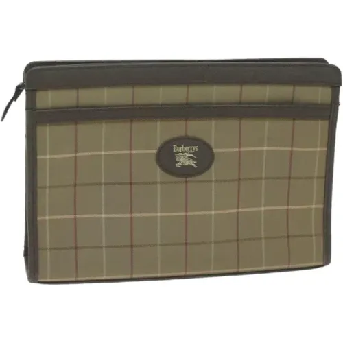 Pre-owned Clutches, female, , Size: ONE SIZE Pre-owned Canvas clutches - Burberry Vintage - Modalova