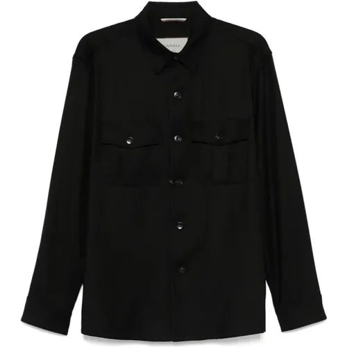 Light Jackets, male, , Size: 4XL Classic Buttoned Jacket - Canali - Modalova